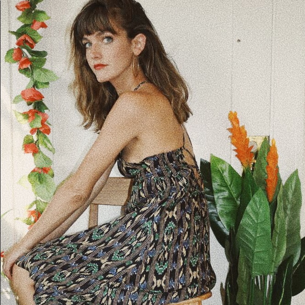 tropical maxi dress